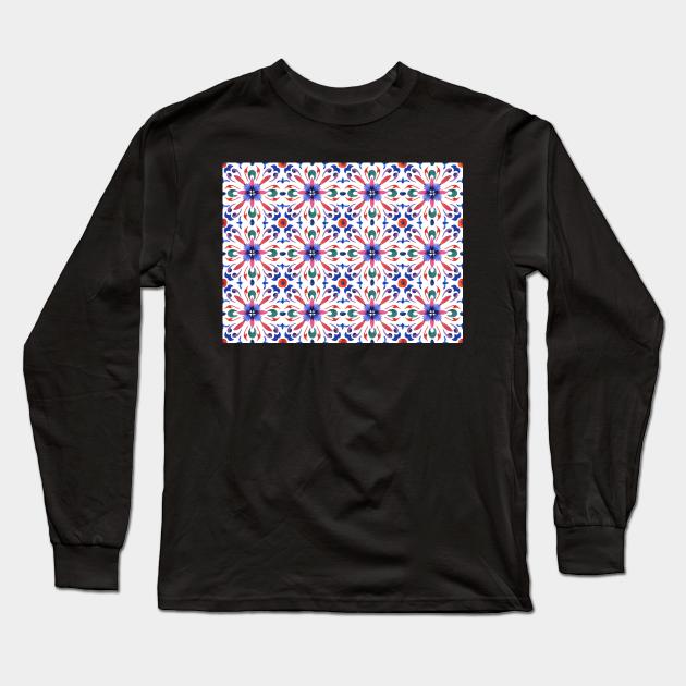 Floral ornament. Watercolor Long Sleeve T-Shirt by Olga Berlet